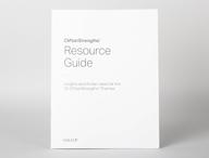 Front cover of the CliftonStrengths Resource Guide.