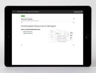 Downloadable Resources for Managers page from Driving Employee Engagement Workbook (Digital).