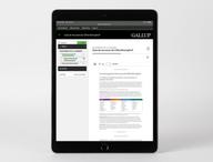Digital guide displayed on device, featuring the Using the CliftonStrengths Resource Guide page.