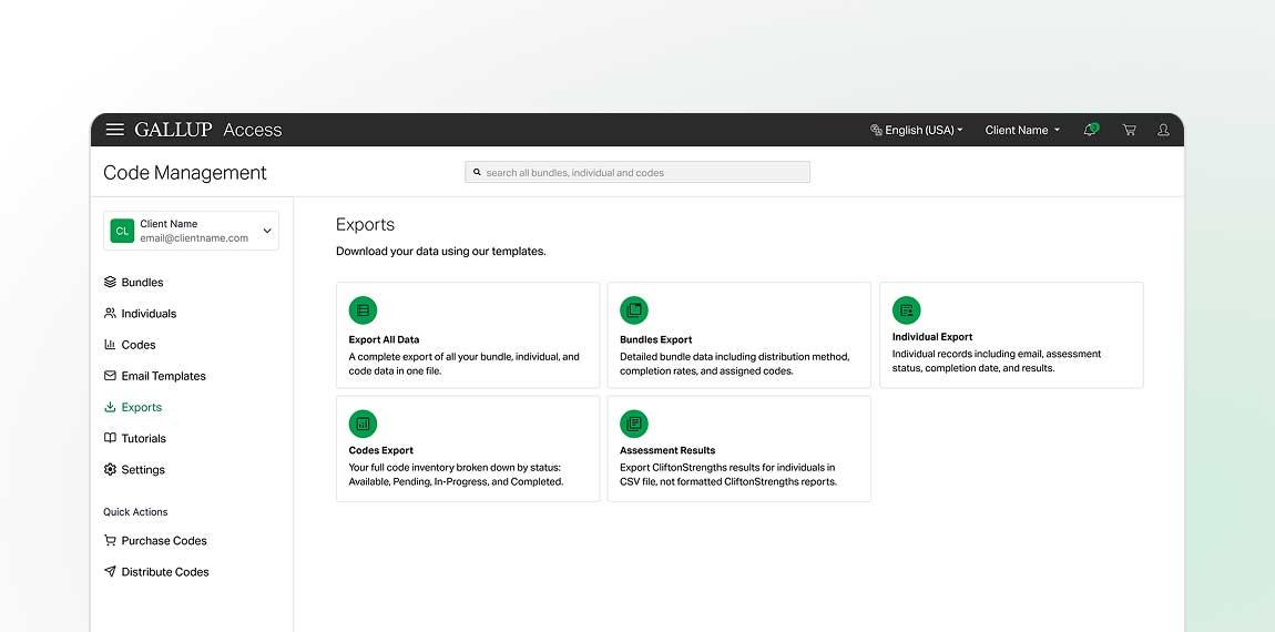 Sample Code Management report dashboard