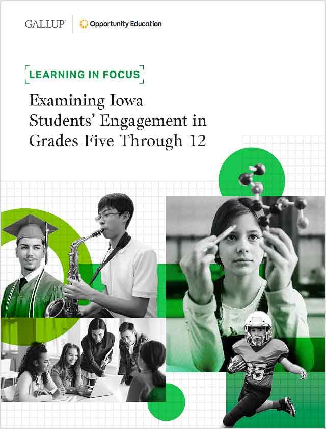 Opportunity Education and Gallup, Learning in Focus: Examining Iowa Students' Engagement in Grades Five Through 12 report cover
