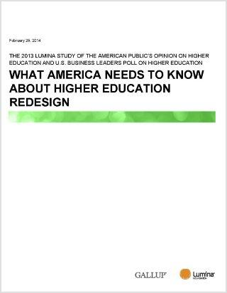 Americans Call for Higher Education Redesign Report Cover