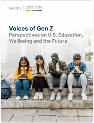 Voices of Gen Z: Perspectives on U.S. Education, Wellbeing and the Future Report Cover