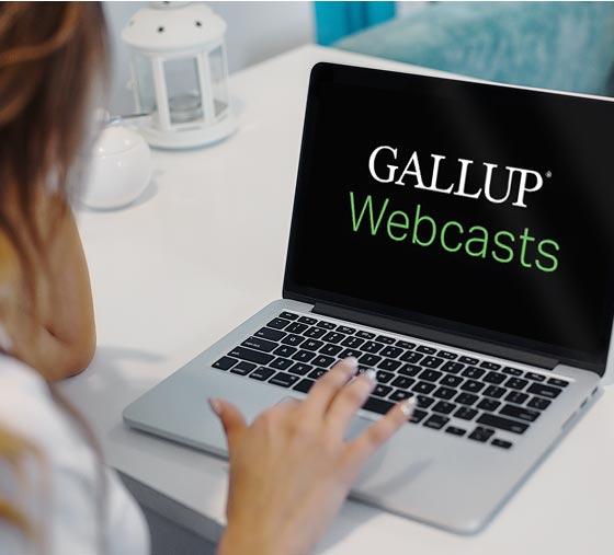 'Gallup Webcasts' on a computer screen