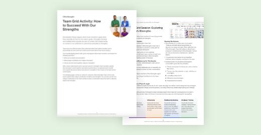 Two team grid worksheets
