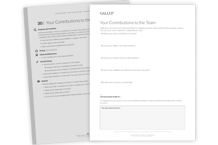 Sample Activity: Your Contributions to the Team