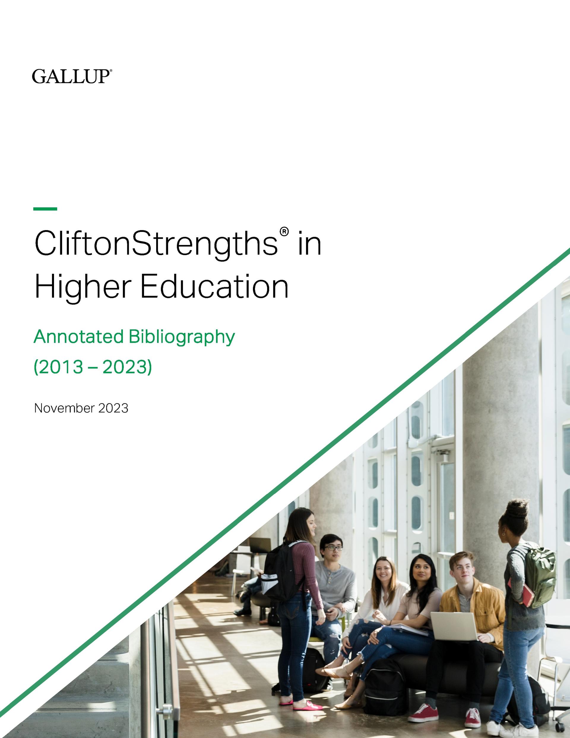 CliftonStrengths® in Higher Education: Annotated Bibliography cover image