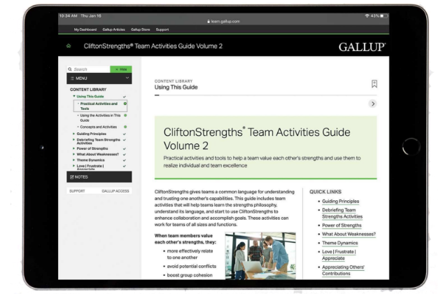 Cover of CliftonStrengths Team Activities Guide