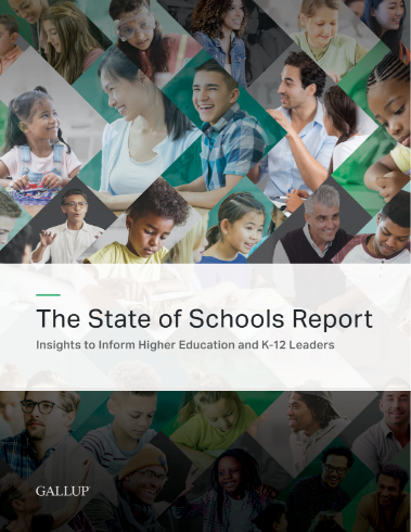 Report front cover of Gallup's State of Education.