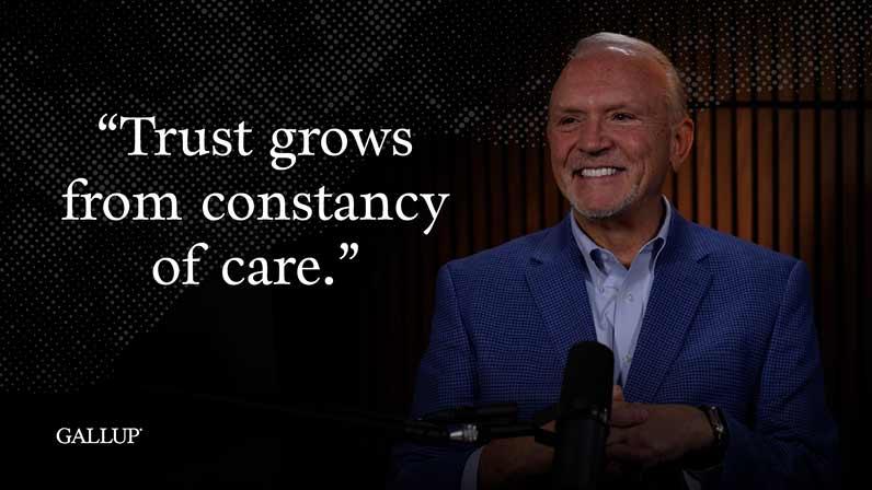 Russell Cox: Trust grows from constancy of care.'