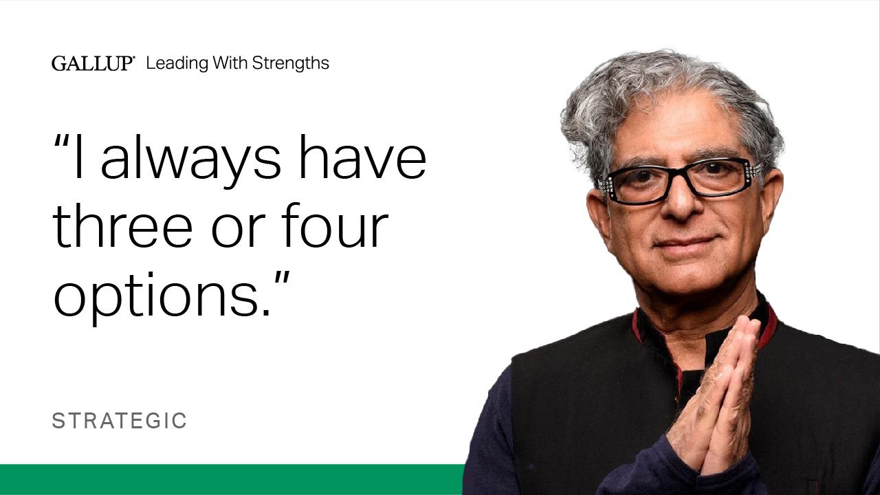 Gallup Leading With Strengths Strategic 'I always have three or four options.'