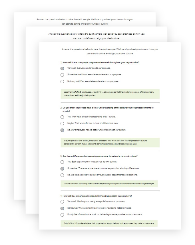 How would you rate your organizational culture?