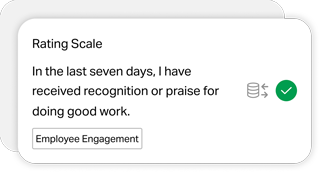 Rating Scale: In the last seven days, I have received recognition or praise for doing good work. Employee Engagement