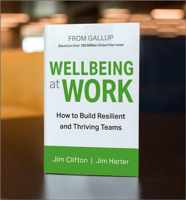 Descriptive image of the Wellbeing at Work book cover