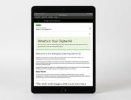 Click this thumbnail to show image: Digital kit displayed on device, featuring the What's in Your Digital Kit page.