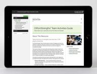 Click this thumbnail to show image: About This Resource page from CliftonStrengths Team Activities Guide Volume 1 (Digital).