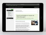Página “Uso de las actividades en esta guía”, de la Guía de actividades de equipo de CliftonStrengths (Digital) (Internacional).