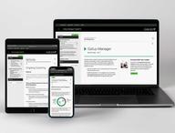 Gallup Manager Digital Kit displayed on multiple devices.