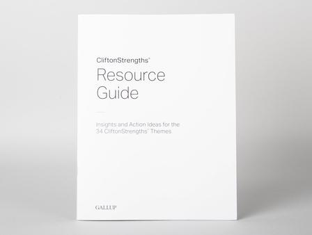 Titelseite des CliftonStrengths-Ressourcenleitfadens.